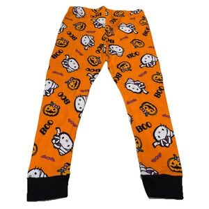 Sanrio Hello Kitty Halloween Pajama Pants Child's Size 4 Orange‎ Black
